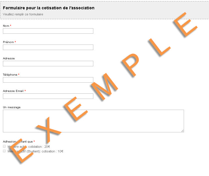 Les formulaires de cotisations par Formpro